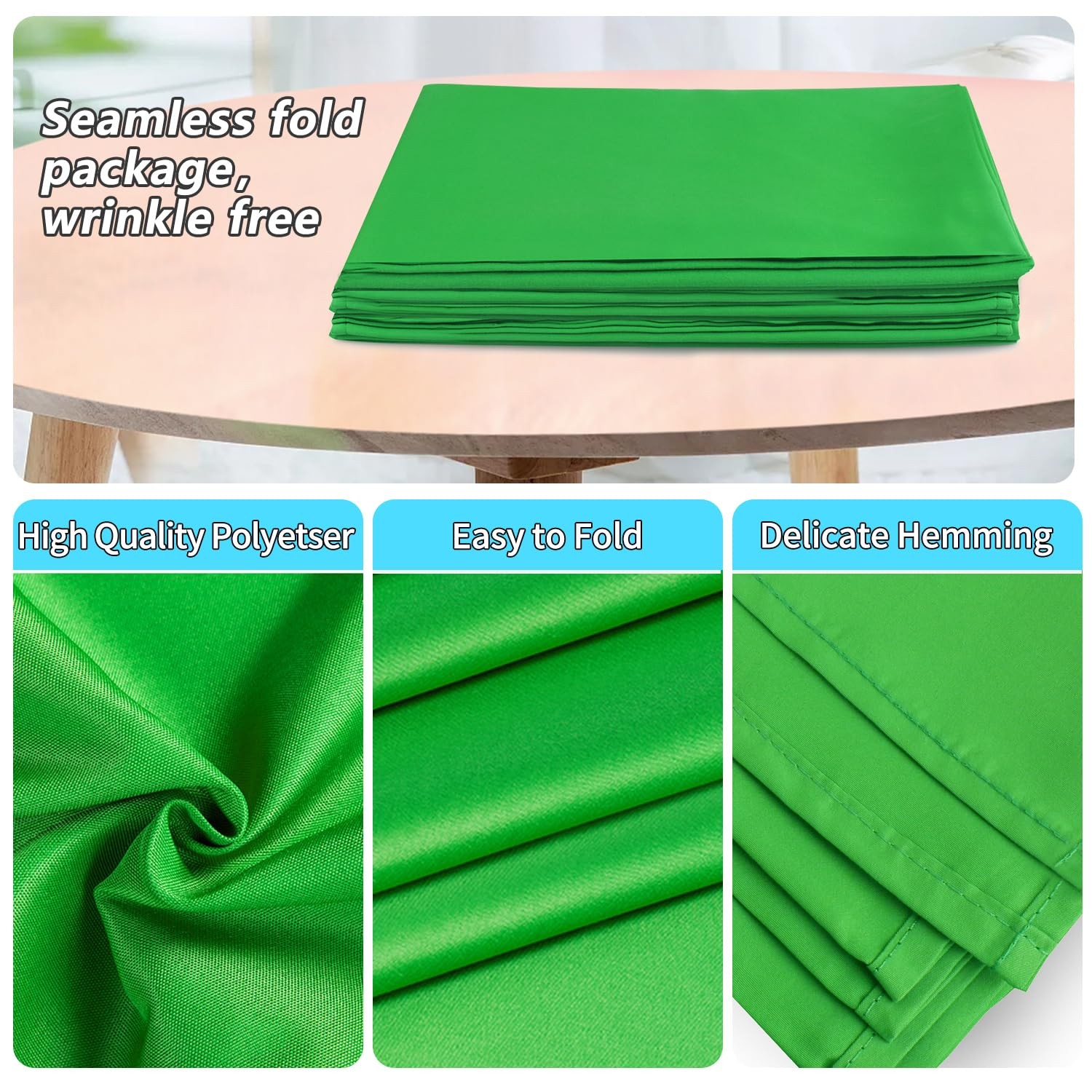 Green Backdrop 10×20 Ft Green Screen High Density Polyester Photo Video