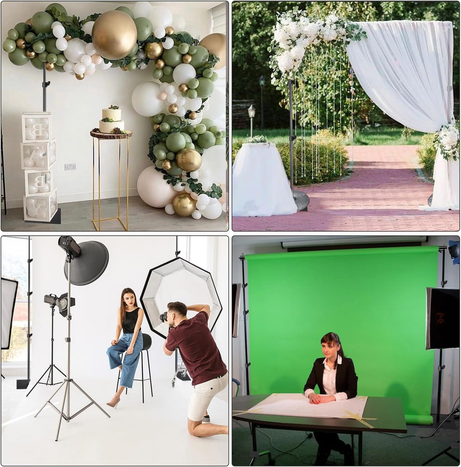 Photo Video Studio Photography 10 X 8.5Ft Pipe and Drape Stand with 12 X10Ft 100