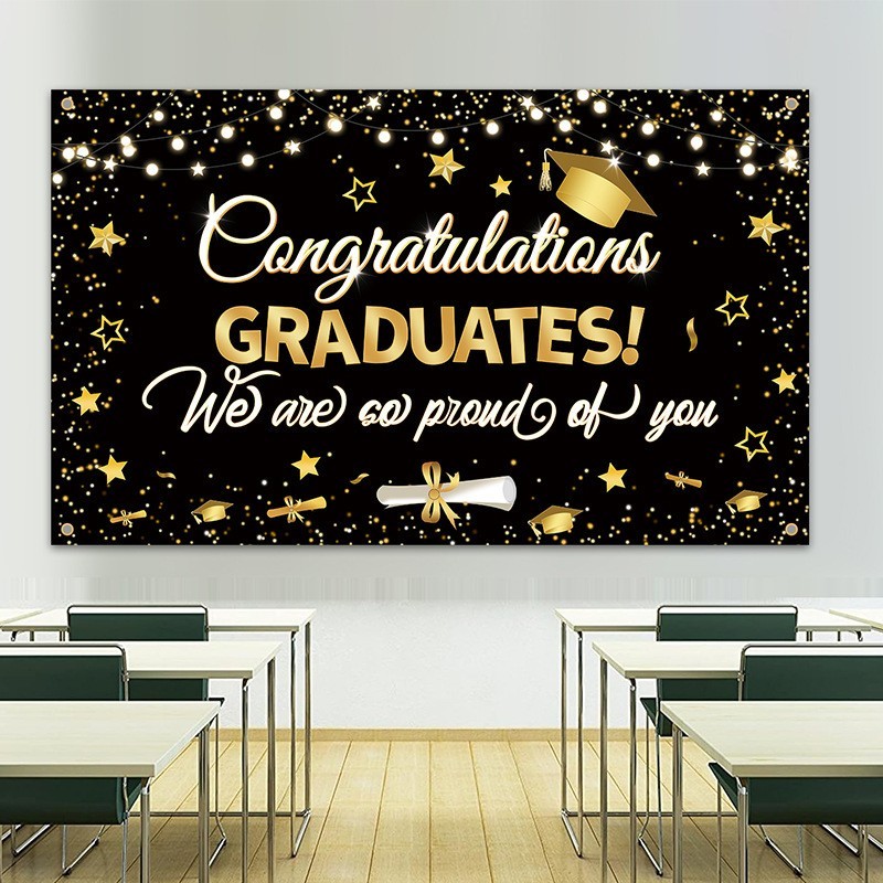 2026 Congratulations Graduation Background Cloth Graduation Party Shooting Props