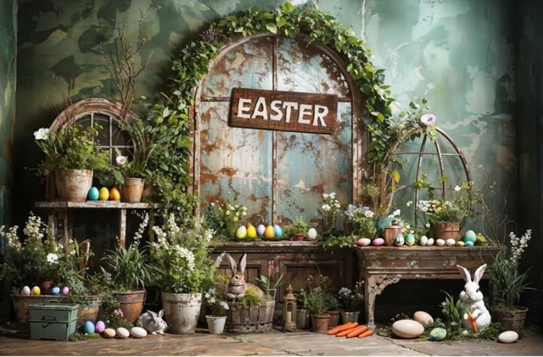Kate Photography Backdrop 7x5ft – Spring Holiday Happy Easter