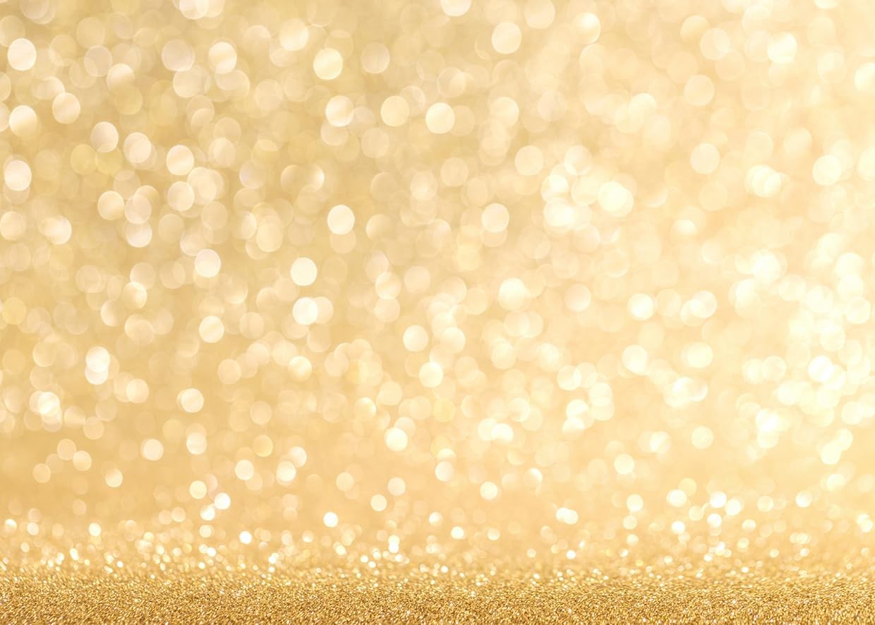LYWYGG 7x5FT Gold Speckle Backdrop Golden Spots Glitter 7x5ft,