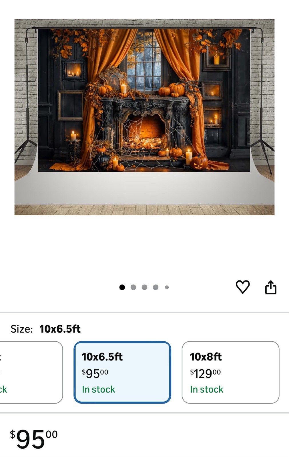 10’ X 6.5’ Background Photo Backdrop Halloween Fall Haunted House Photography