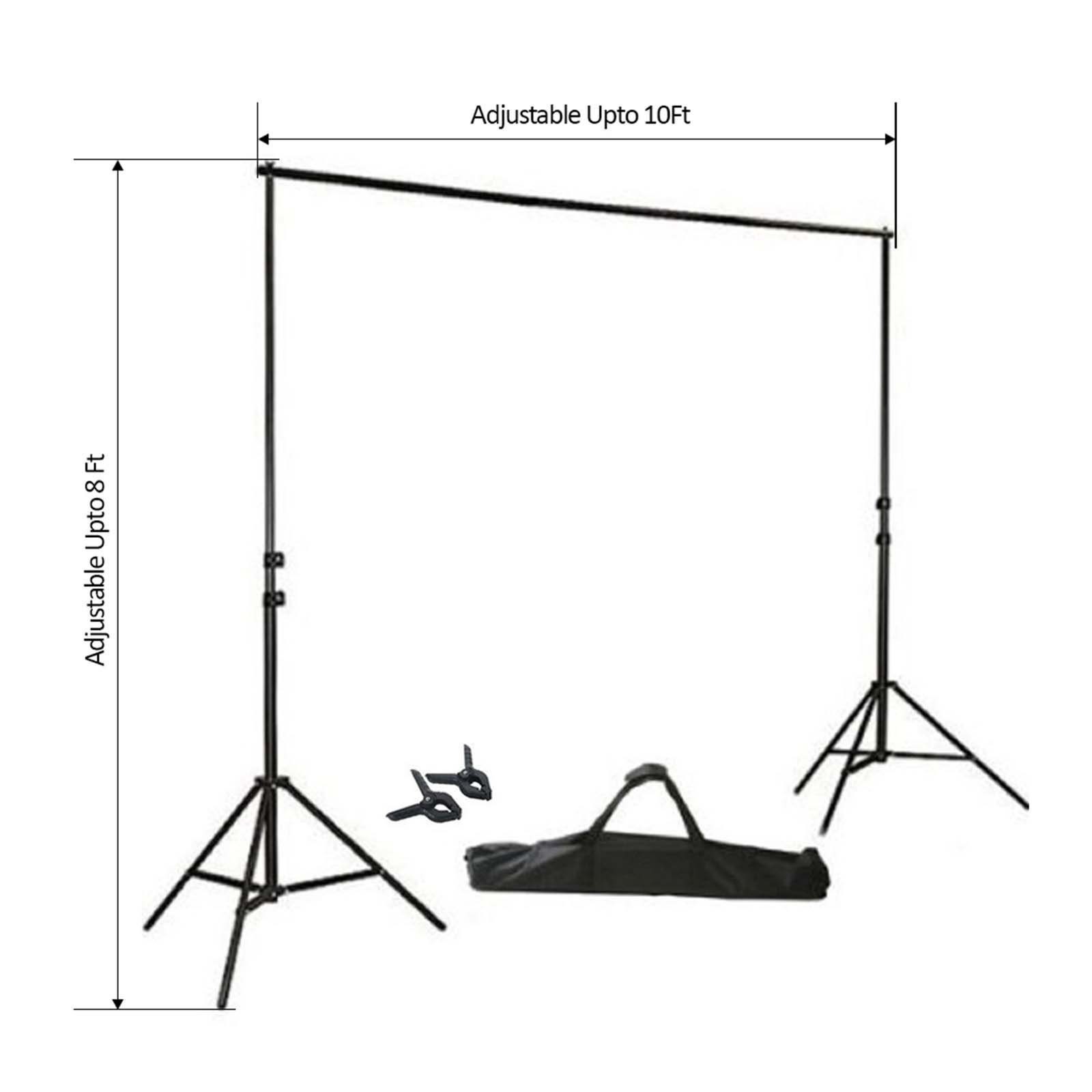Adjustable Backdrop Stand Kit 8×10 ft Photo Booth Wedding Background Frame