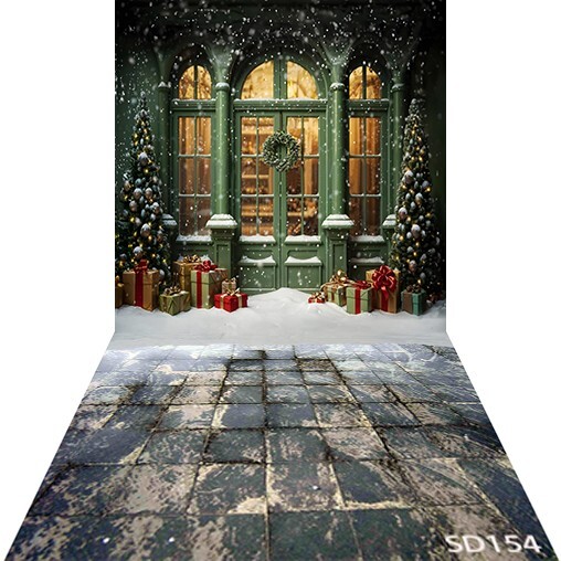 10’x20′ CP Christmas Season Scenic Microfiber Fabric background backdrop SD154