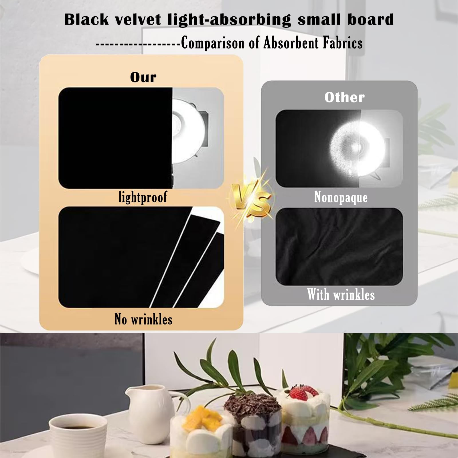 Photo Backdrop Board with 2 LED Lighting Shooting Kit, 14Pcs 28Patterns 16×16…