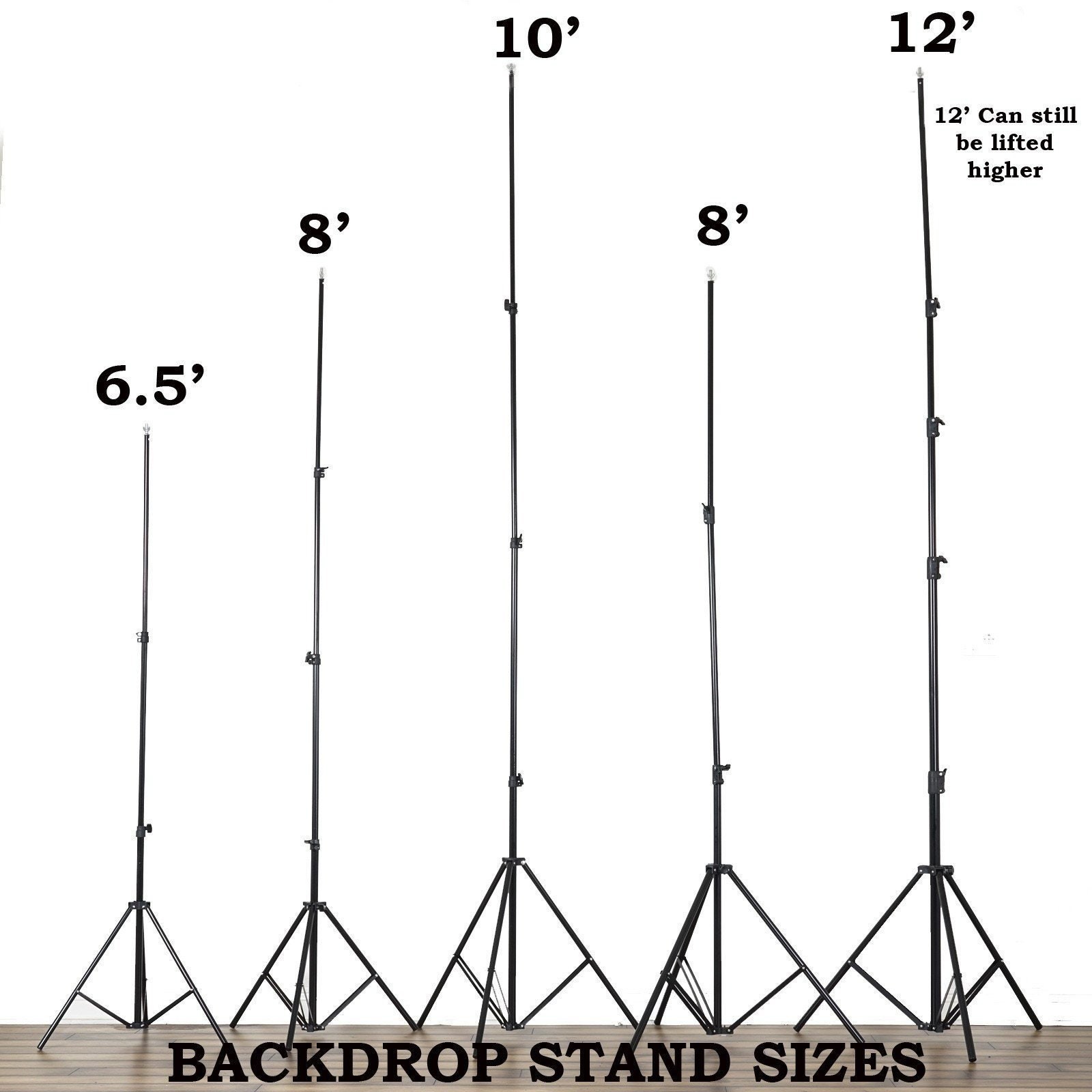 Adjustable Backdrop Stand Kit 8×10 ft Photo Booth Wedding Background Frame