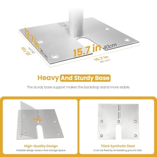 10ft x 20ft Adjustable Backdrop Stand Kit – Heavy Duty Pipe and Drape Stand