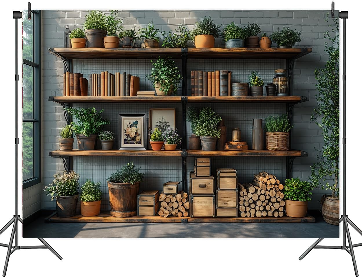 7X5ft Podcast Office Photo Backdrop Photography Background, Zoom 7X5FT, Green