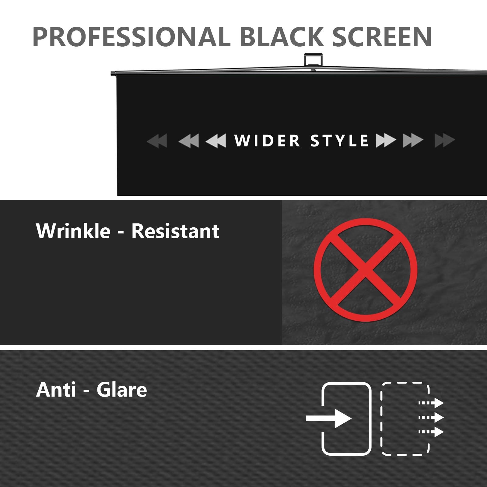 【Wider Style】 RAUBAY 78.7 x 82.7in Large Wider (78.7 x 82.7in), Black