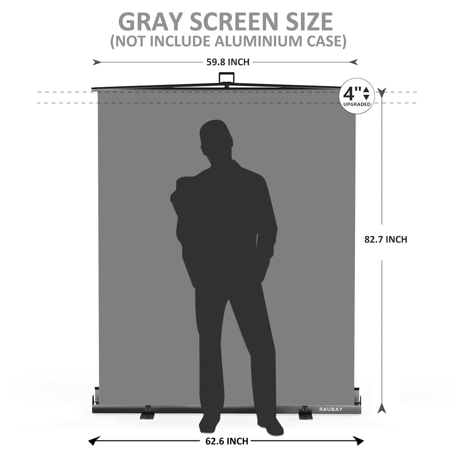【Easy Set-Up】 RAUBAY 59.8 x 82.7in Collapsible Standard (59.8 x 82.7in), Grey