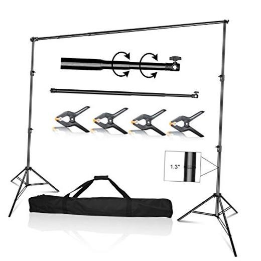 10 x 10 ft Photo Video Studio Heavy Duty Adjustable Backdrop Support System