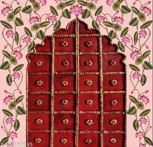Festive backdrop for home pooja, backdrop decoration cloth, cloth for katha, bac