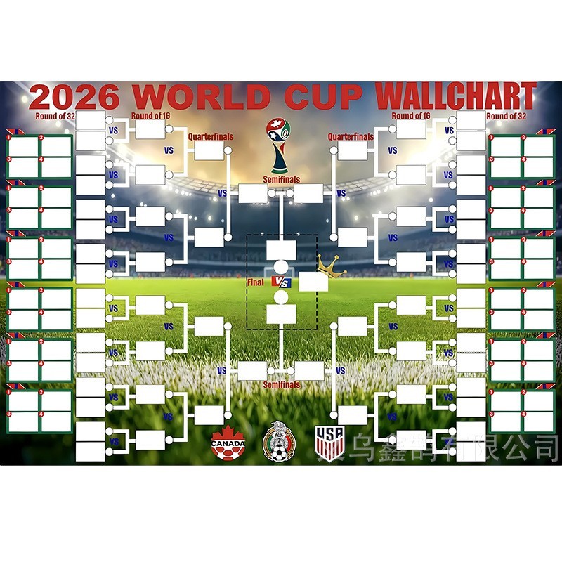2026 World Cup Schedule Match Background Layout Records Party Decoration 5Pcs