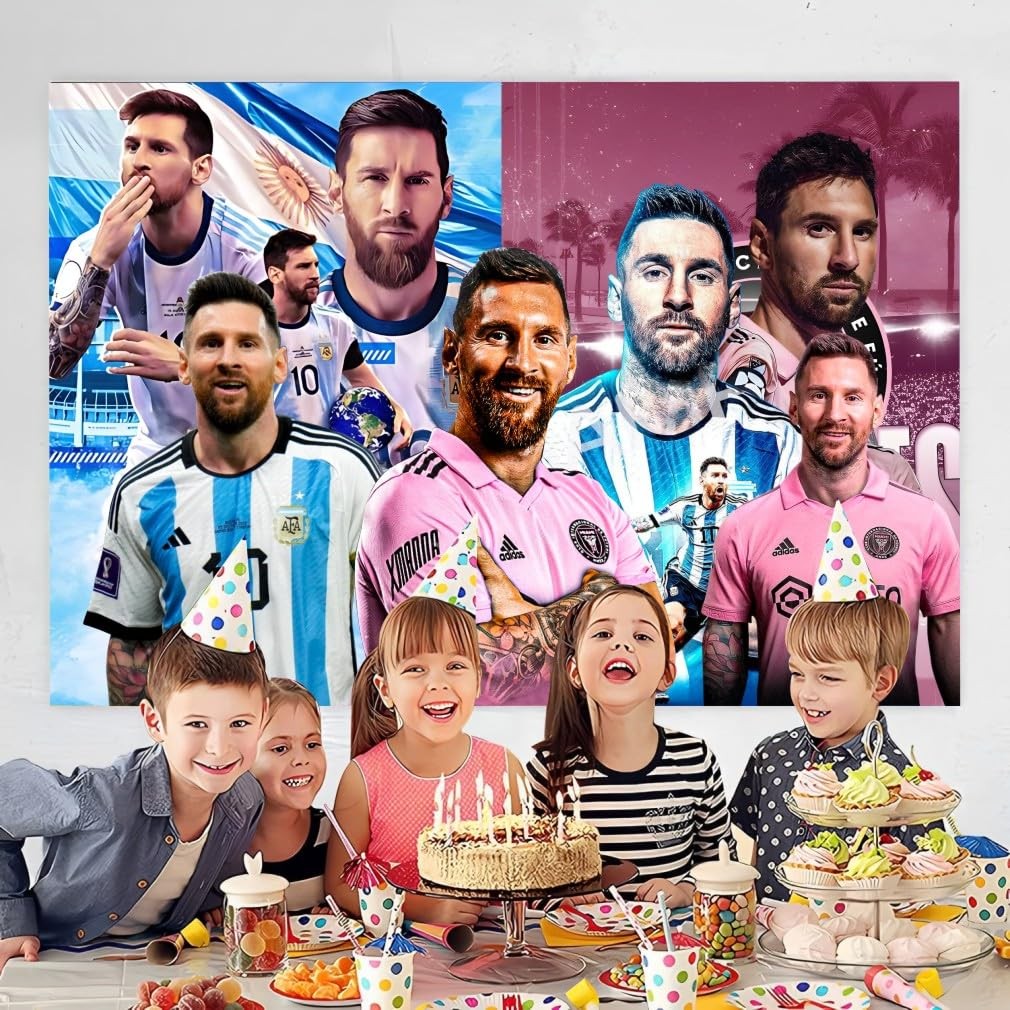Soccer Birthday Party Decorations, 5x3ft Happy Birthday Back Drop Banner Them…