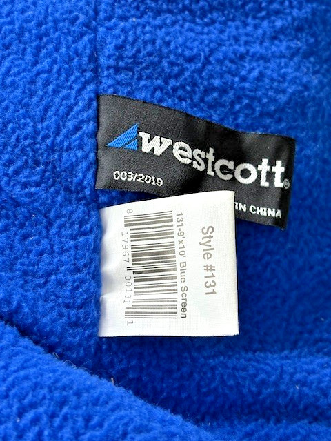 Westcott Wrinkle-Resistant Backdrop – Chroma-Key Blue 9x10ft “Free Shipping”