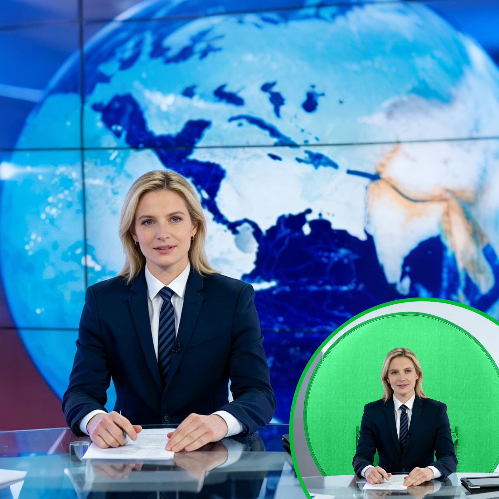 Green Screen Backdrop Chair Foldable for Photo Video Meeting Studio Live Stream