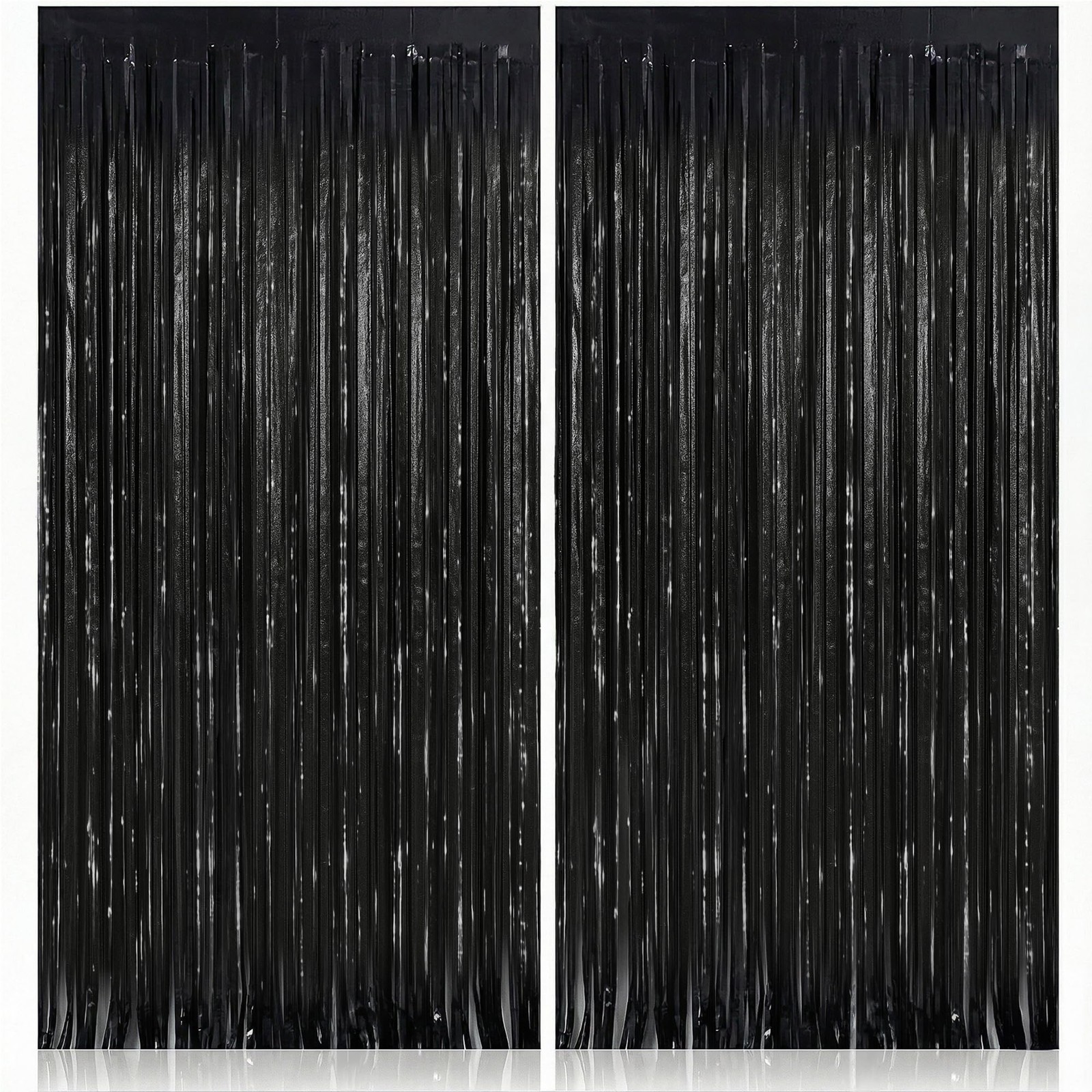 Large Black Fringe Backdrop – Pack of 2 | Black Streamers for Black Decoratio…