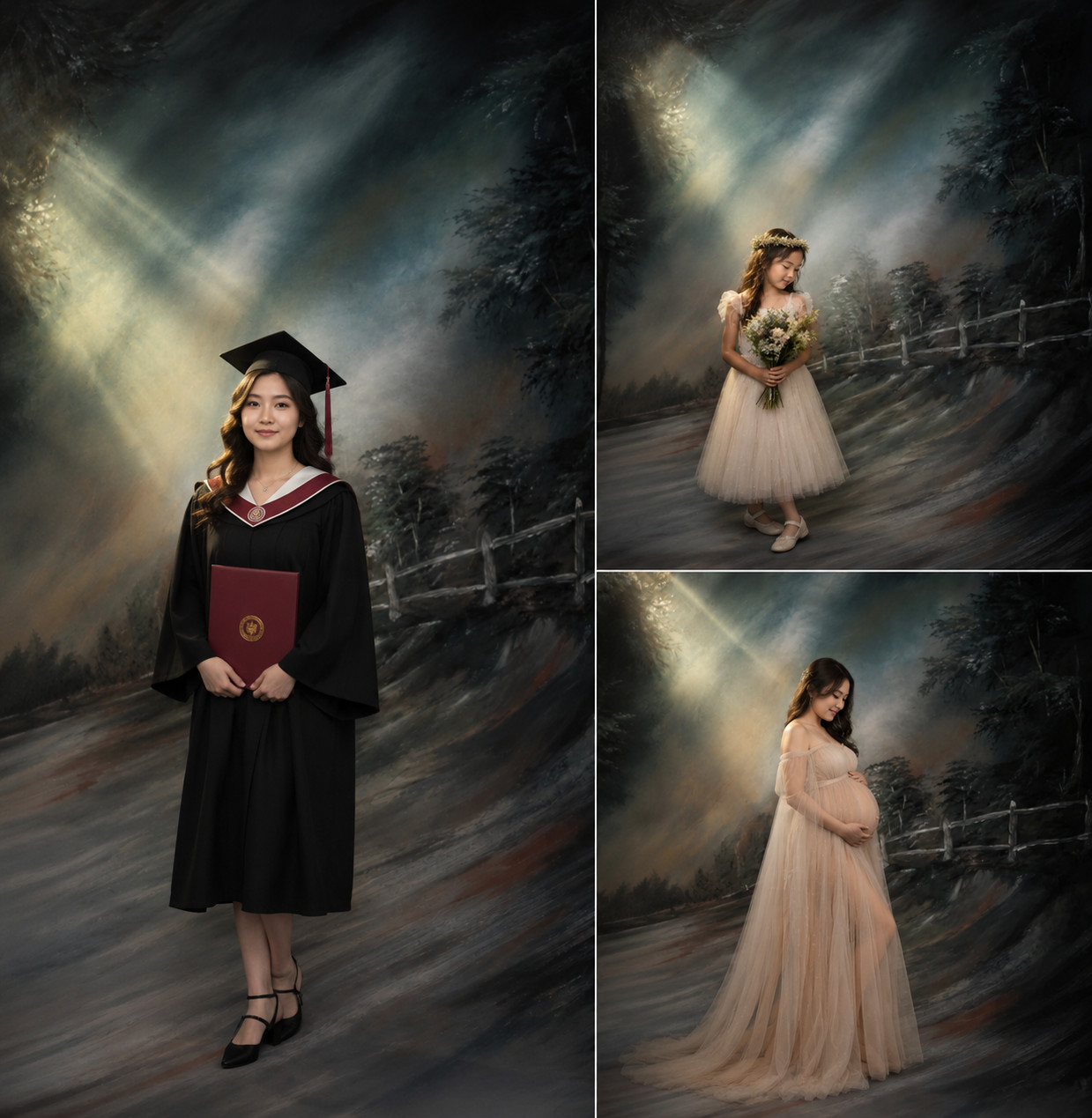 10*20 Ft Muslin 100% Airbrush Painted Photo Ocean Backdrop Background 45-542
