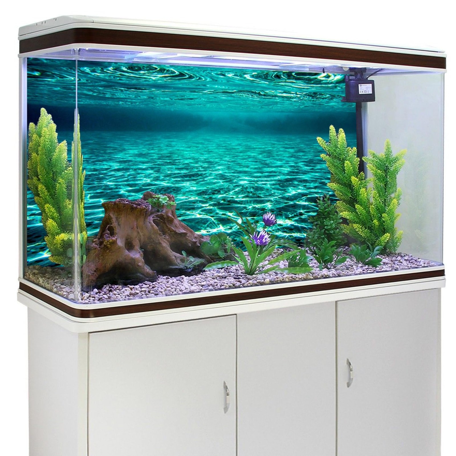 Turquoise Fish Tank Background 48×24″ Ocean Floor Polyester Backdrop