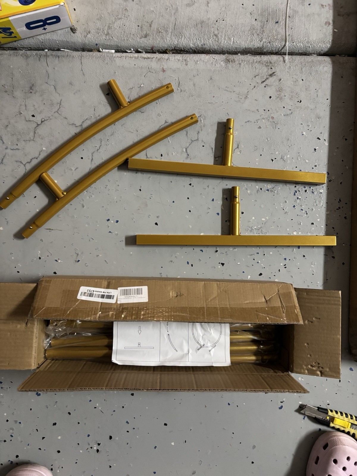 Metal Round Balloon Arch Kit, 7.2ft (2.2m) Golden Round Arch Stand Kit: Garde…