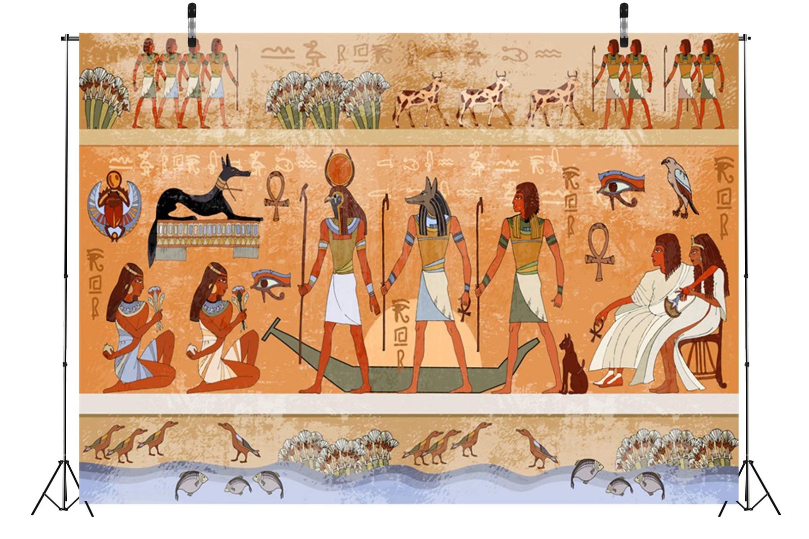 BELECO 7x5ft Fabric Egyptian Backdrop Ancient Egypt Scene 7x5FT, Egypt-04