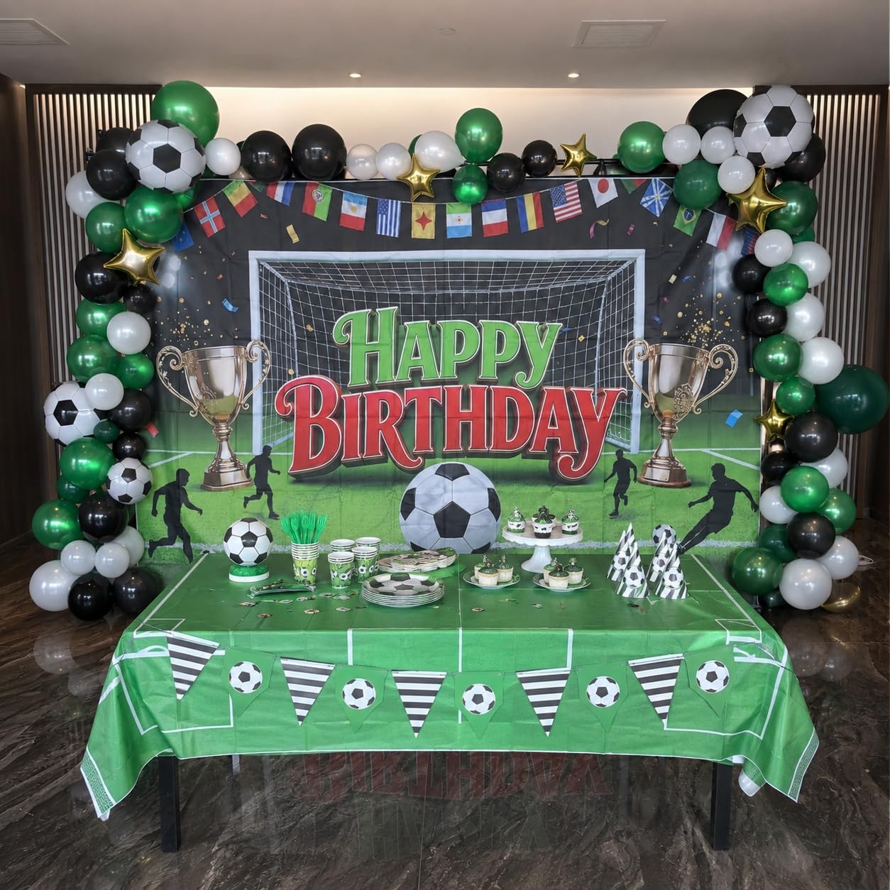 7x5FT Football Party Backdrop Sports Themed Party Decoration Soccer Happy Bir…