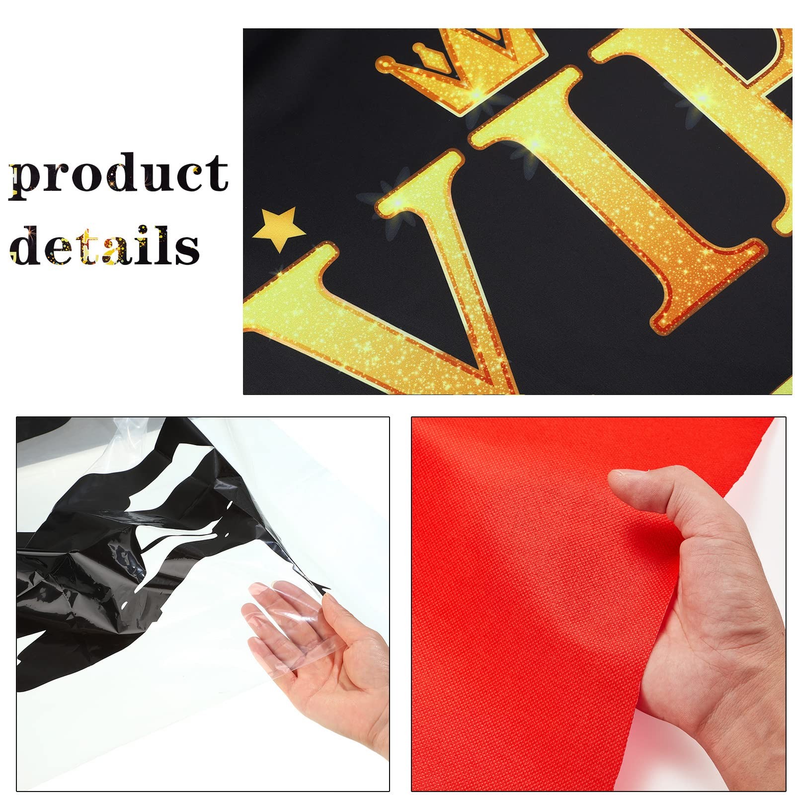 6.5 x 5 ft VIP Photography Backdrop Red Carpet Backdrop Film Movie Banner Pap…