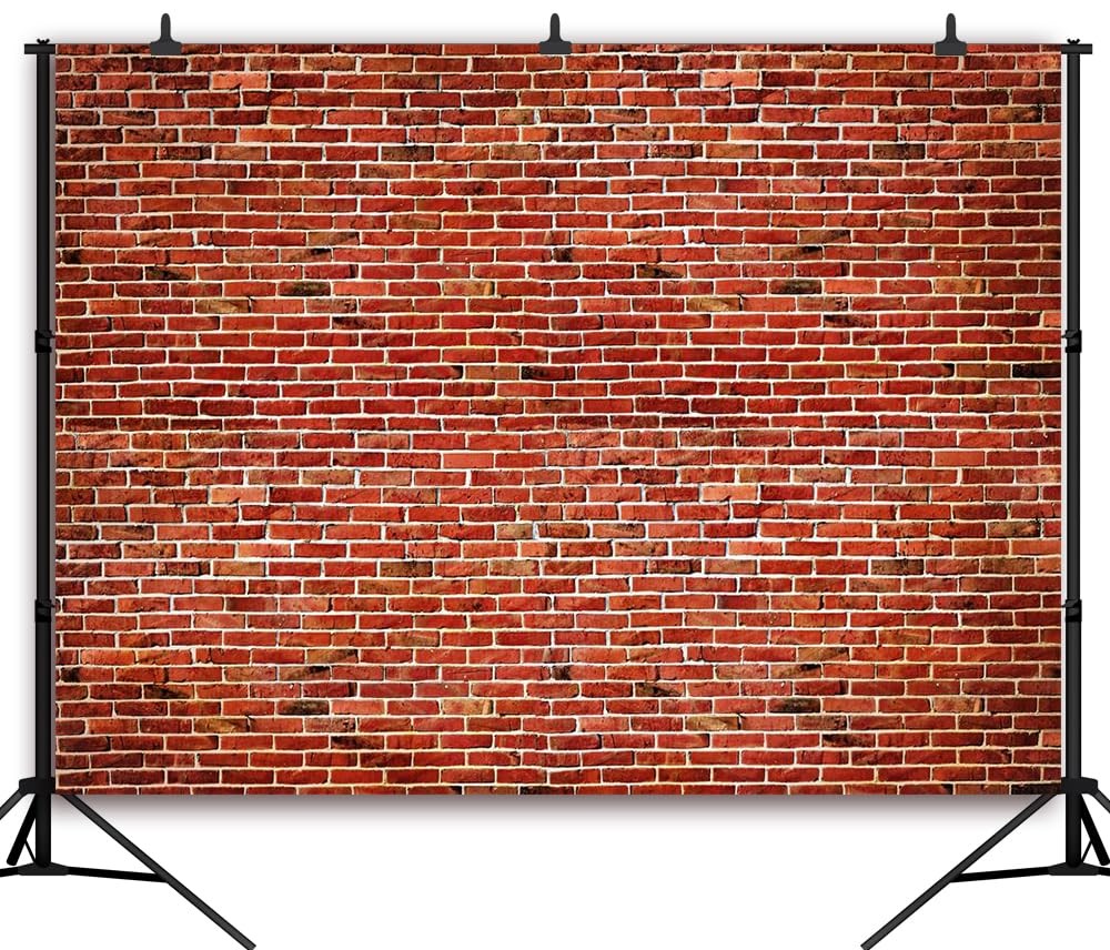 Red Brick Wall Backdrop Friends Themed Party Decorations Rustic Texture 7x5ft