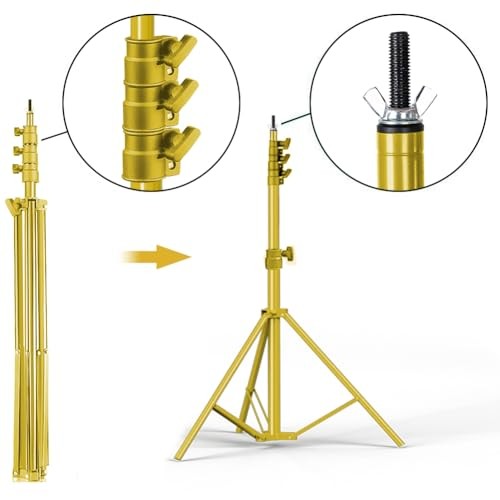 Backdrop Stand – Titanium Gold 10×8.5ft(WxH) Photo Studio Adjustable