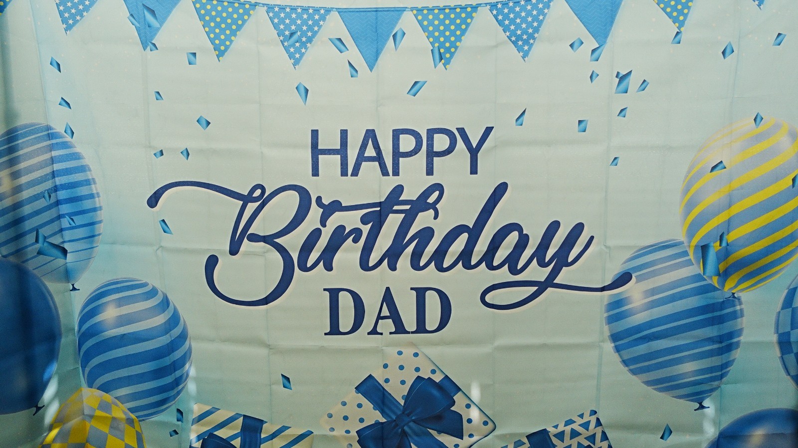 Happy Birthday Dad 6 x 4 Ft. Backdrop Banner Party Photography Background Father