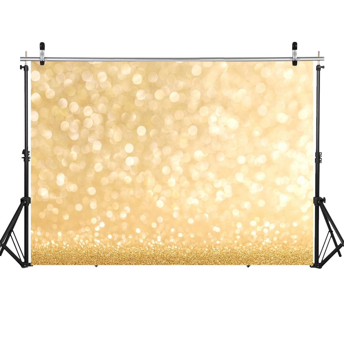 LYWYGG 7x5FT Gold Speckle Backdrop Golden Spots Glitter 7x5ft,