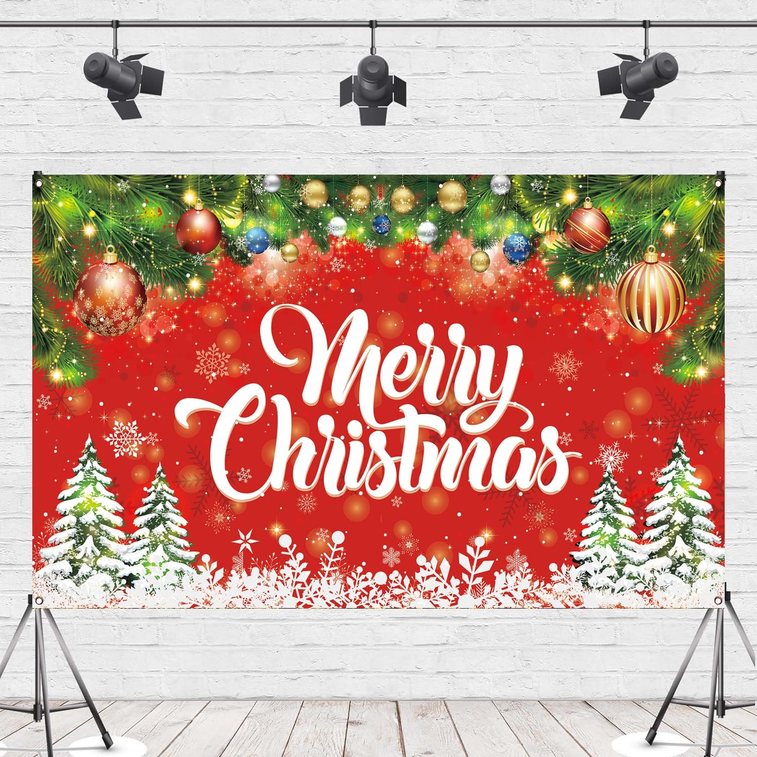 71×43 Inch Merry Christmas Party Backdrop Decorations Large Size Supplies