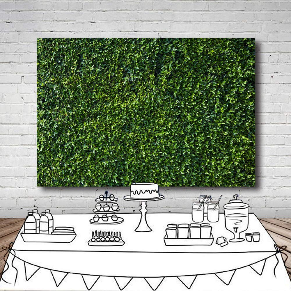 8x8ft Green Leaves Photography Backdrop Vertical Texture Seamless PCK41B