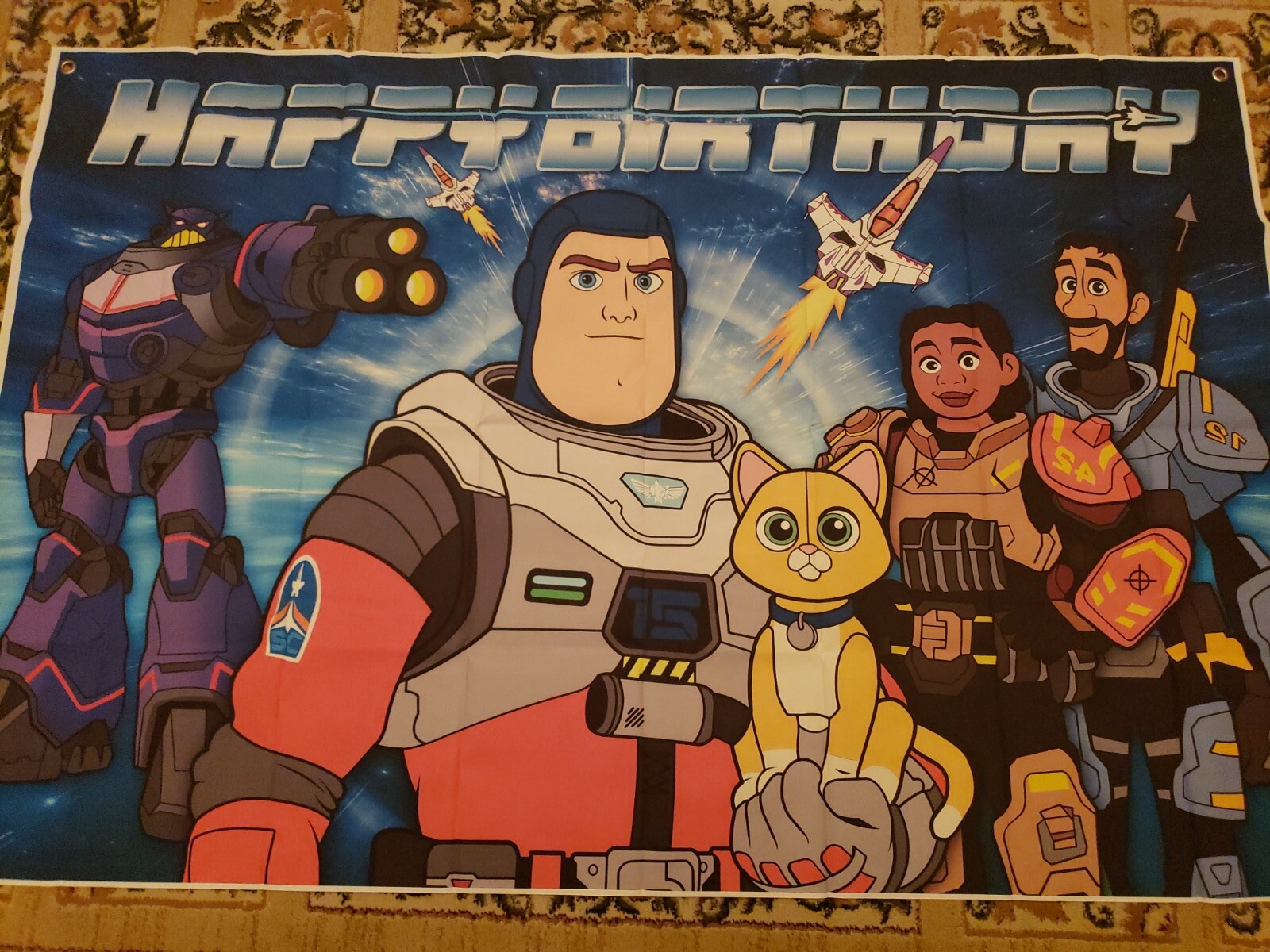 Buzz Lightyear Happy Birthday Backdrop Banner Party Supplies Decor 5x3ft