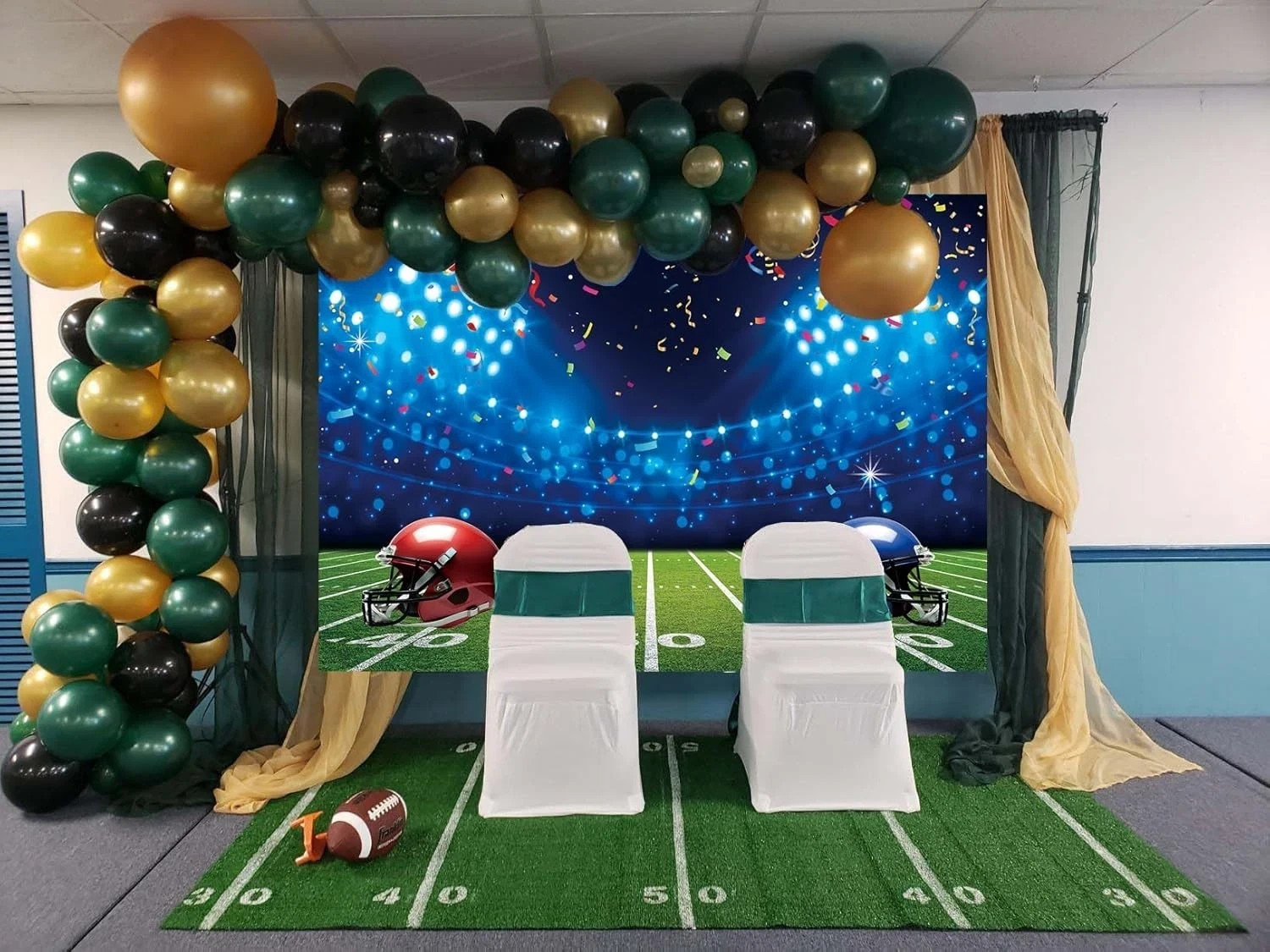 Football Field Backdrop – 5’x7’ft Football Stadium Photography Background Sty2