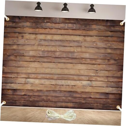 Large Wood Backdrop 8x6ft Polyester Brown Backdrop Photographers Retro Rustic