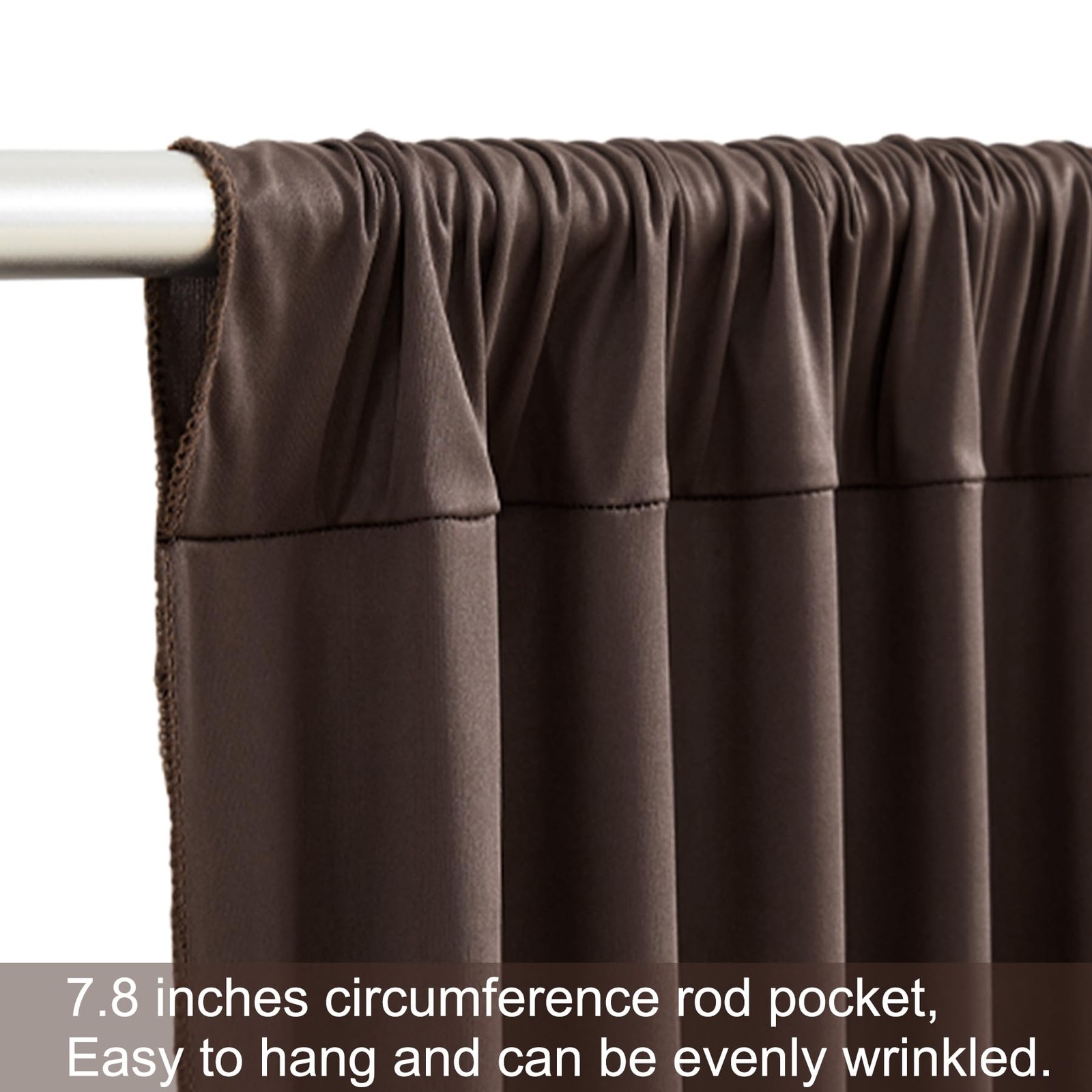 8 Panels Brown Backdrop Curtains for Wedding 5′(W) x 12′(H), 8 panels,