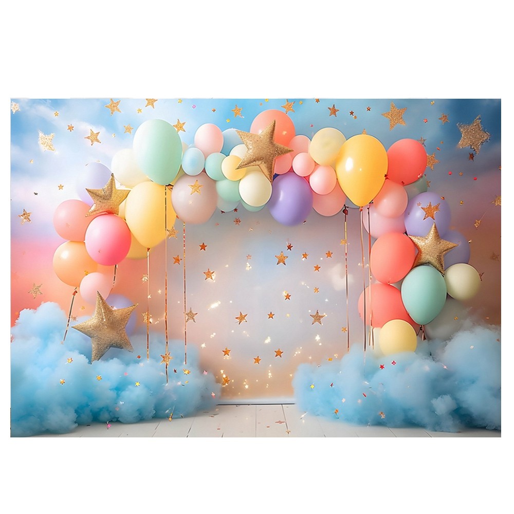 210X150cm European American Valentine’s Day Party Backdrops Balloon Roses 3665