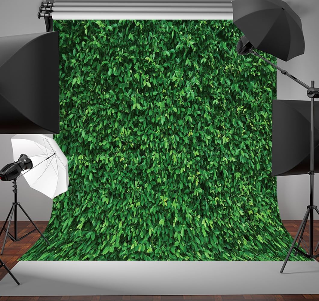 Grass Wall Backdrop 5x5ft Green Leaves Lawn Photography Greenery Decor Party