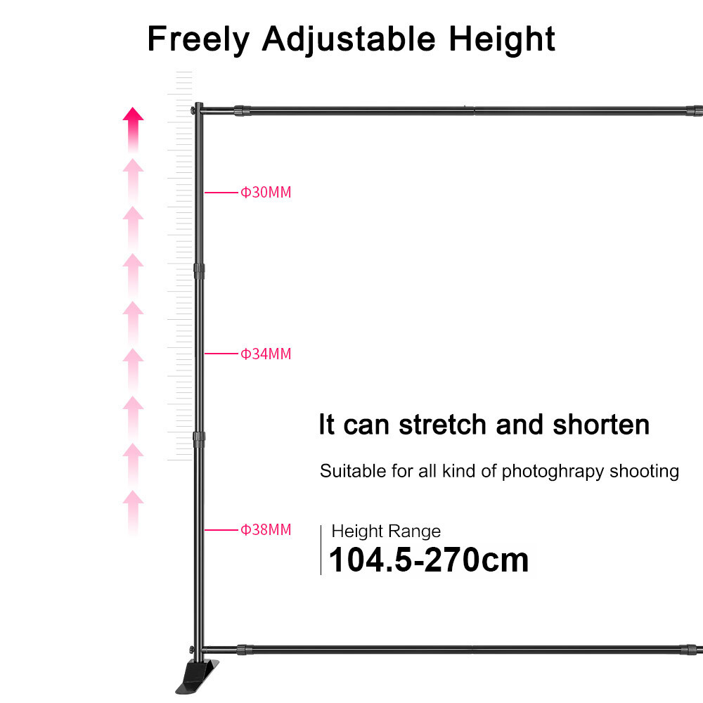 2.7 * 3.4 Meters/8.9 * 11.2ft Photography Background Support G2K9