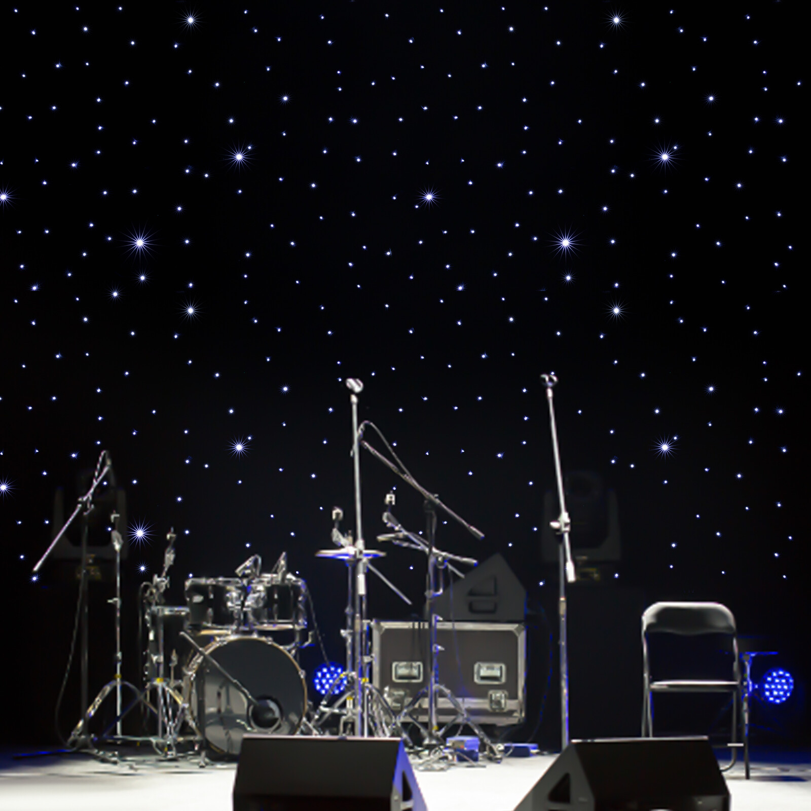 LED Stage Star Backdrop Curtain Stage Wedding Starry Sky Cloth Background