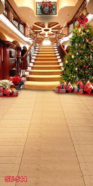 10’x20′ CP Christmas Season Scenic Microfiber Fabric background backdrop SU544