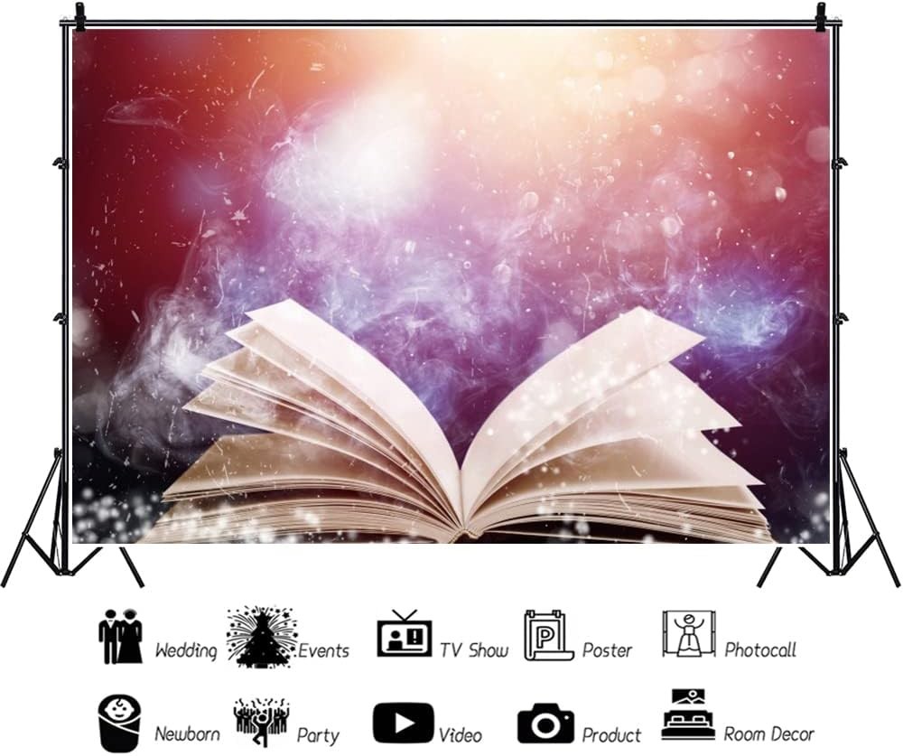 8 x 5ft Book Vinyl Backdrop for Banner Reading Club Photography Background New