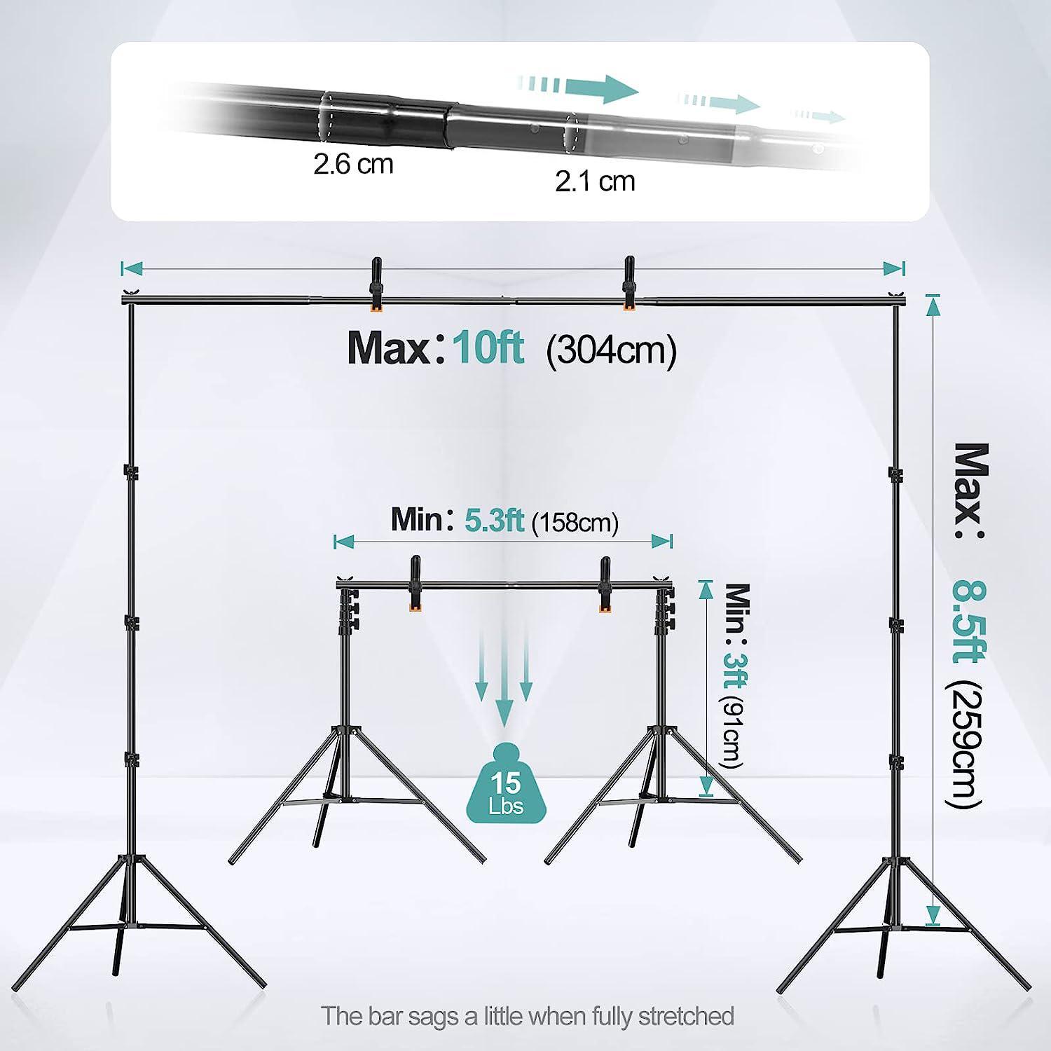 Backdrop Stand 8.5 X 10 Ft Photo Backdrop Stand, Adjustable Photography NEW