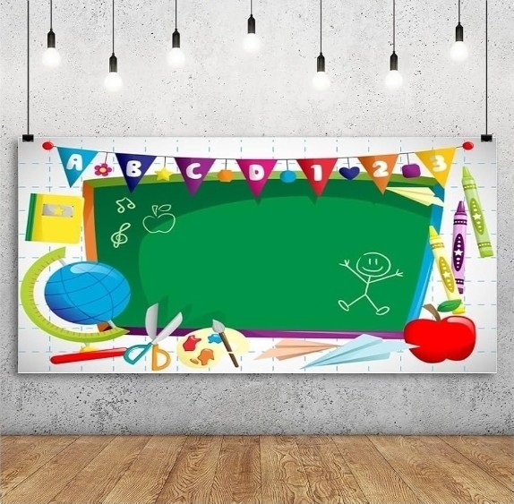 Leyiyi 20x10ft Vinyl Photography Background Welcome to Kindergarten Backdrop ABC