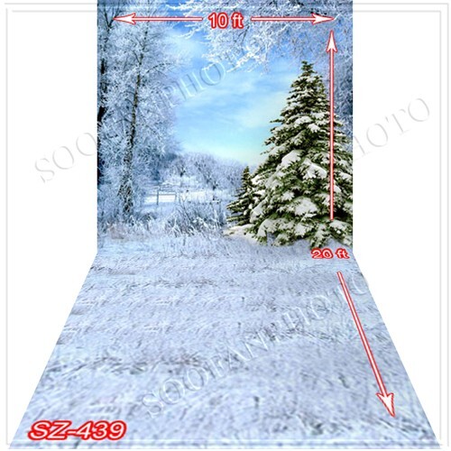 10’x20′ CP Christmas Season Scenic Microfiber Fabric background backdrop SZ439