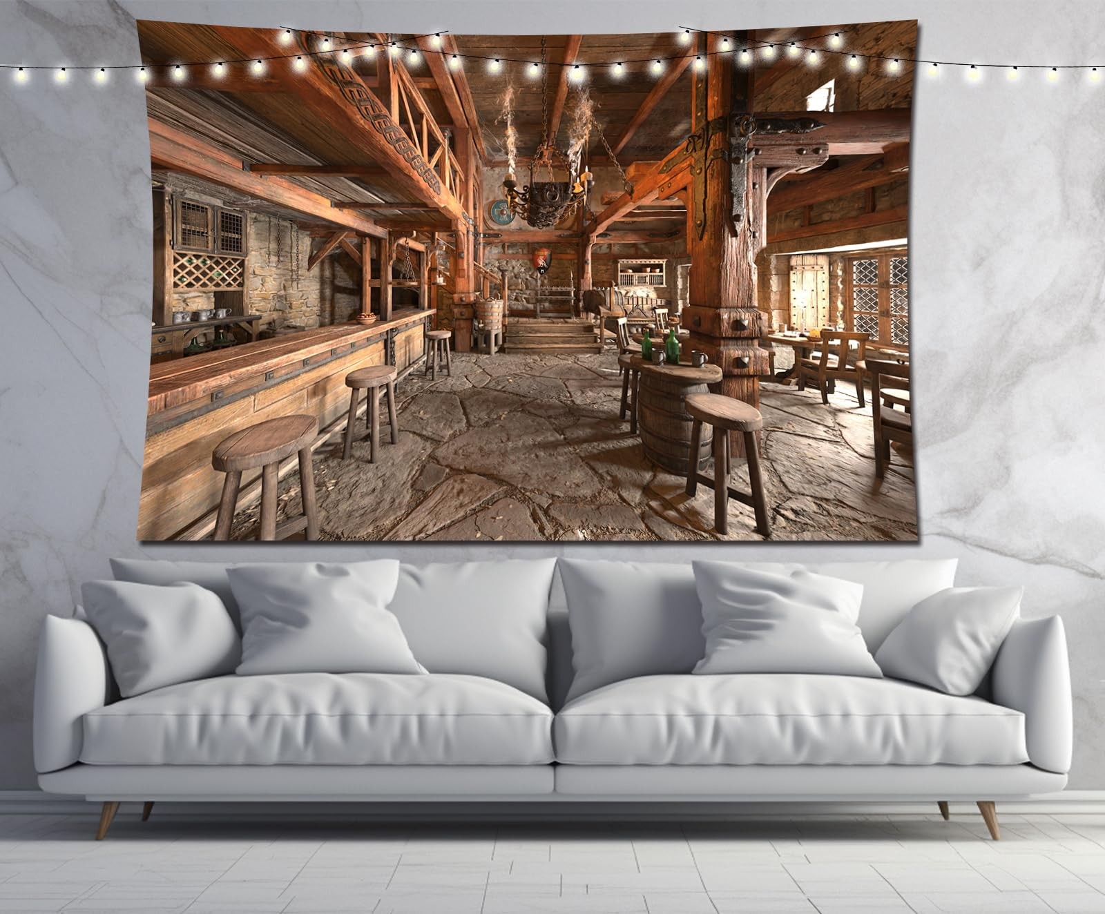 7ftx5ft Medieval Tavern Backdrop Ancient Tavern Inn Bar Restaurant Wooden Tav…