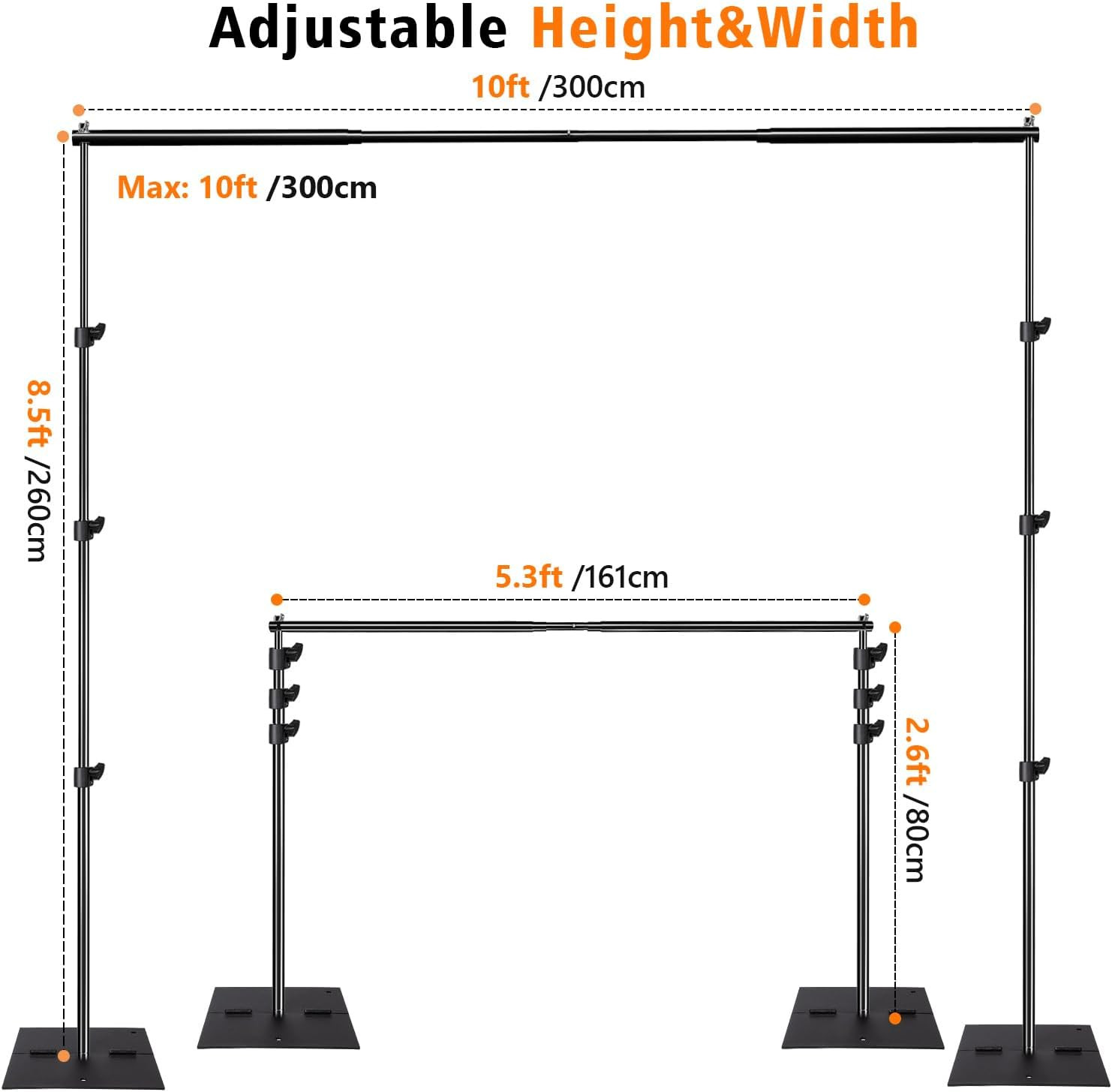 Photo Video Studio Photography 10 X 8.5Ft Pipe and Drape Stand with 12 X10Ft 100