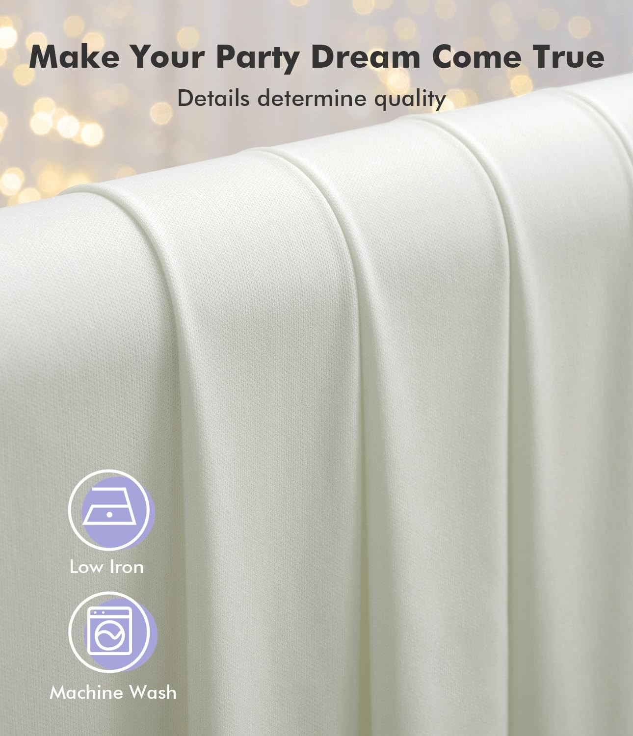 Domova 50ft x 40ft Ivory Ceiling 50FTx40FT (W5’xH40′, 10 Panels),