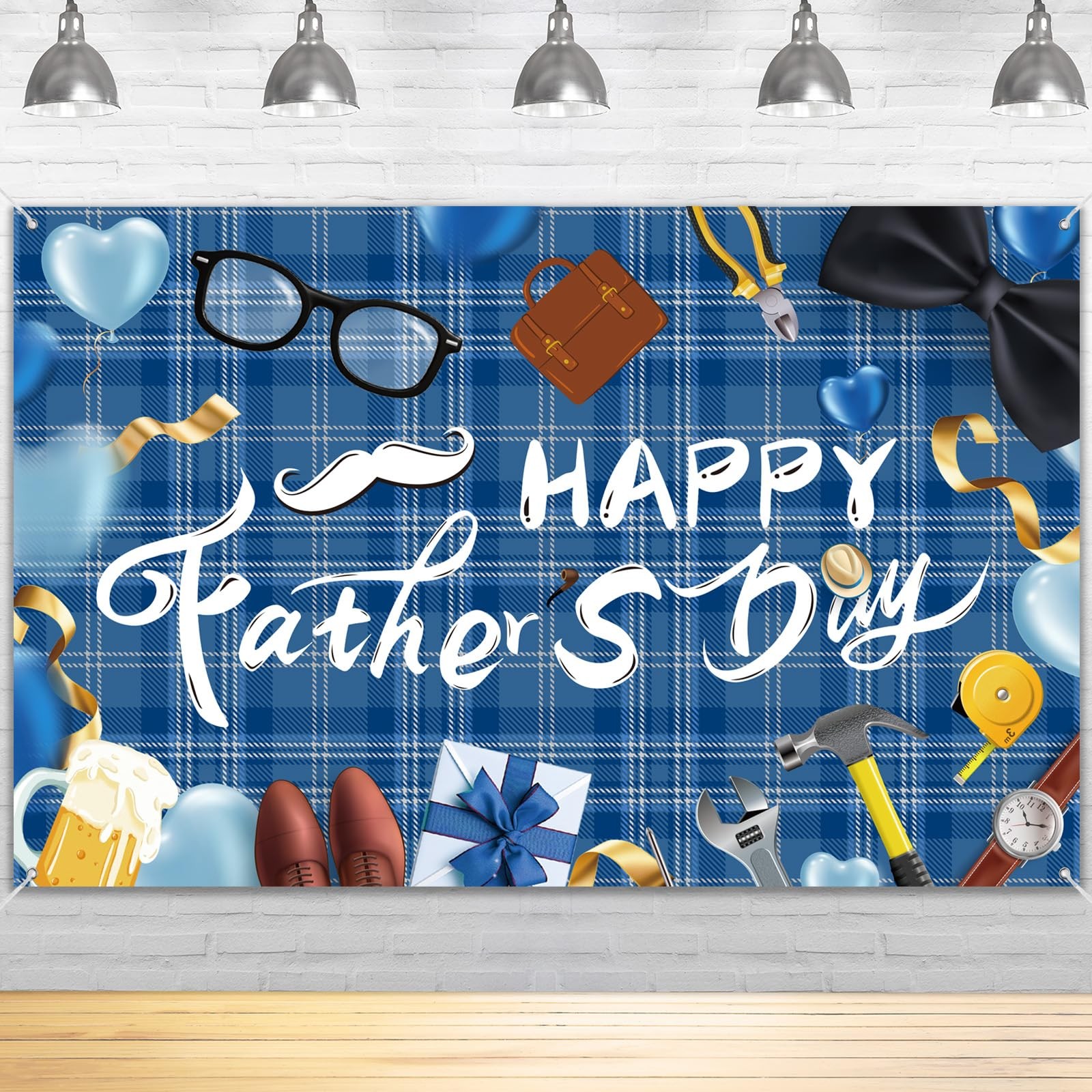 Happy Father’s Day Backdrop Decorations Indoor Outdoor Banner for Photography